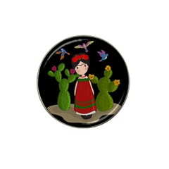 Frida Kahlo Doll Hat Clip Ball Marker by Valentinaart