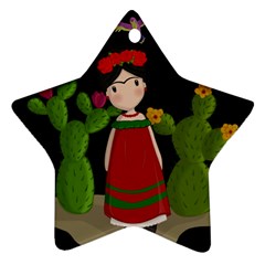 Frida Kahlo Doll Star Ornament (two Sides) by Valentinaart