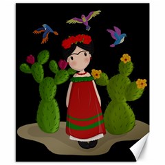 Frida Kahlo Doll Canvas 8  X 10  by Valentinaart