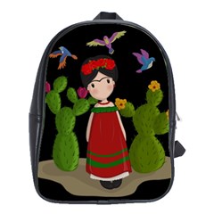 Frida Kahlo Doll School Bag (large) by Valentinaart