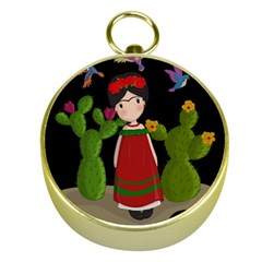 Frida Kahlo Doll Gold Compasses