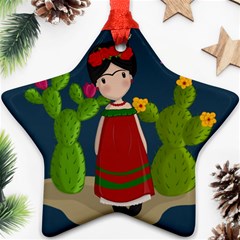 Frida Kahlo Doll Ornament (star) by Valentinaart