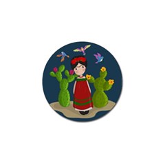 Frida Kahlo Doll Golf Ball Marker by Valentinaart