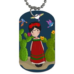 Frida Kahlo Doll Dog Tag (two Sides) by Valentinaart