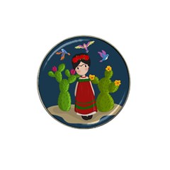 Frida Kahlo Doll Hat Clip Ball Marker by Valentinaart