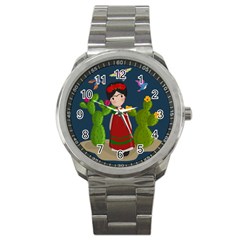 Frida Kahlo Doll Sport Metal Watch by Valentinaart