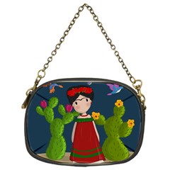 Frida Kahlo Doll Chain Purses (one Side)  by Valentinaart