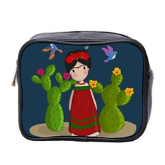 Frida Kahlo Doll Mini Toiletries Bag 2-side by Valentinaart