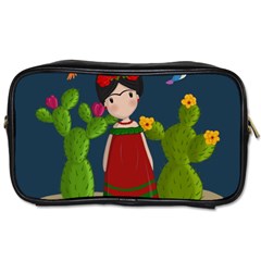 Frida Kahlo Doll Toiletries Bags by Valentinaart