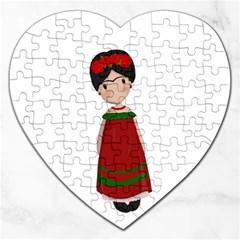 Frida Kahlo Doll Jigsaw Puzzle (heart) by Valentinaart