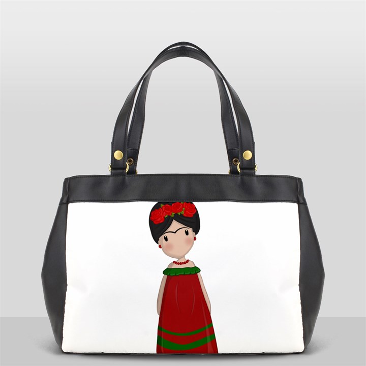 Frida Kahlo doll Office Handbags (2 Sides) 