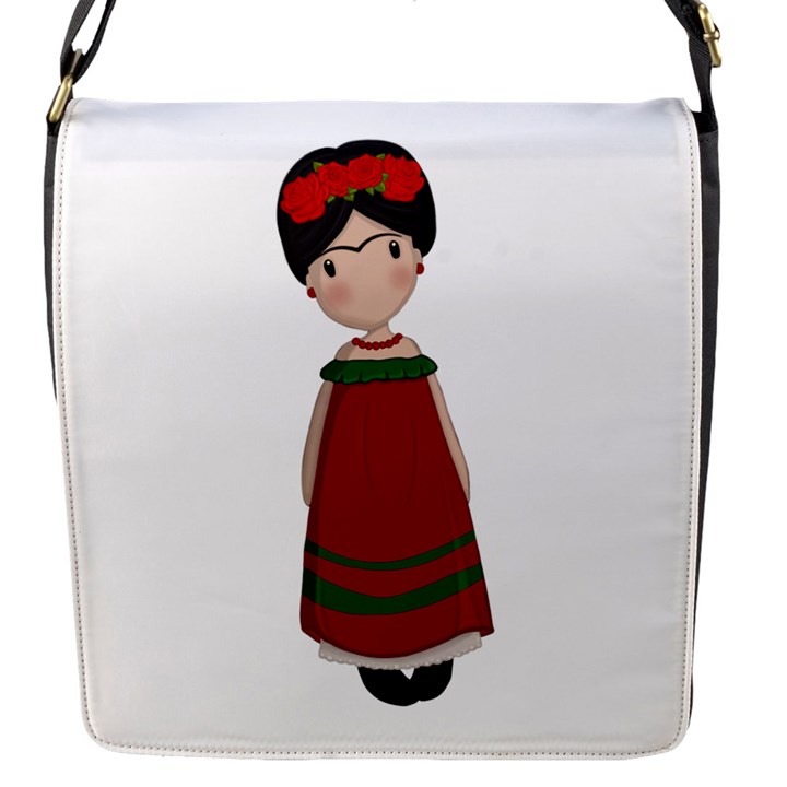 Frida Kahlo doll Flap Messenger Bag (S)