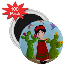 Frida Kahlo Doll 2 25  Magnets (100 Pack)  by Valentinaart