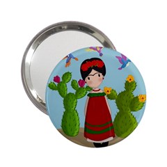 Frida Kahlo Doll 2 25  Handbag Mirrors by Valentinaart