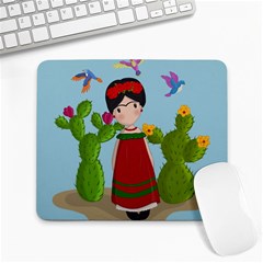 Frida Kahlo Doll Large Mousepads by Valentinaart