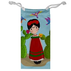 Frida Kahlo Doll Jewelry Bag by Valentinaart