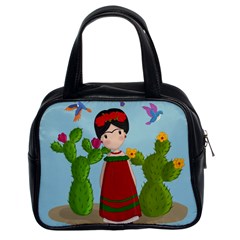 Frida Kahlo Doll Classic Handbags (2 Sides) by Valentinaart