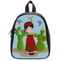 Frida Kahlo Doll School Bag (small) by Valentinaart