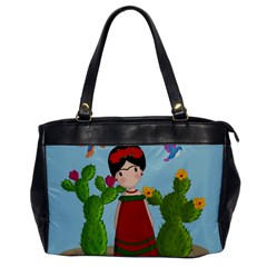 Frida Kahlo Doll Office Handbags by Valentinaart