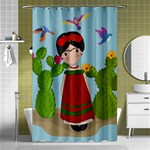 Frida Kahlo doll Shower Curtain 48  x 72  (Small)  Curtain(48  X 72 ) - 42.18 x64.8  Curtain(48  X 72 )