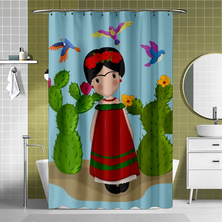 Frida Kahlo doll Shower Curtain 48  x 72  (Small) 