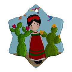 Frida Kahlo Doll Snowflake Ornament (two Sides) by Valentinaart