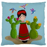 Frida Kahlo doll Standard Flano Cushion Case (Two Sides) Front