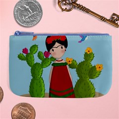 Frida Kahlo Doll Large Coin Purse by Valentinaart