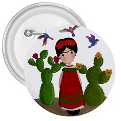 Frida Kahlo Doll 3  Buttons by Valentinaart