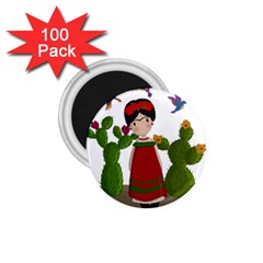 Frida Kahlo Doll 1 75  Magnets (100 Pack) 