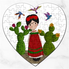 Frida Kahlo Doll Jigsaw Puzzle (heart) by Valentinaart