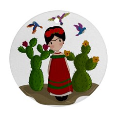 Frida Kahlo Doll Round Ornament (two Sides) by Valentinaart