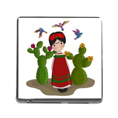 Frida Kahlo Doll Memory Card Reader (square) by Valentinaart