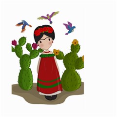 Frida Kahlo Doll Large Garden Flag (two Sides) by Valentinaart