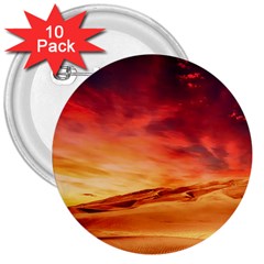 Desert Sand Dune Landscape Nature 3  Buttons (10 Pack)  by Celenk