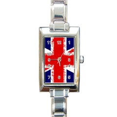 Union Jack London Flag Uk Rectangle Italian Charm Watch by Celenk