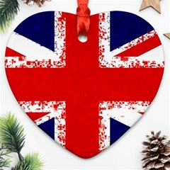 Union Jack London Flag Uk Ornament (heart) by Celenk