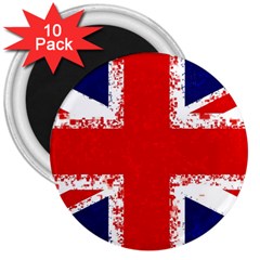 Union Jack London Flag Uk 3  Magnets (10 Pack)  by Celenk