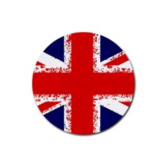 Union Jack London Flag Uk Rubber Coaster (round)  by Celenk