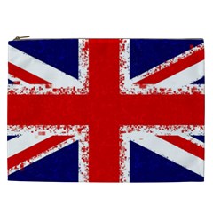 Union Jack London Flag Uk Cosmetic Bag (xxl)  by Celenk