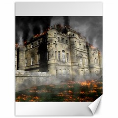 Castle Ruin Attack Destruction Canvas 12  X 16   by Celenk