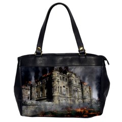 Castle Ruin Attack Destruction Office Handbags by Celenk