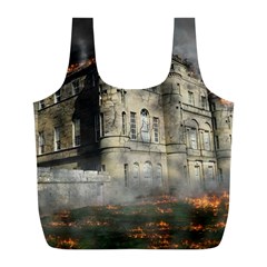 Castle Ruin Attack Destruction Full Print Recycle Bags (l)  by Celenk