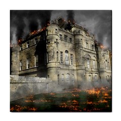 Castle Ruin Attack Destruction Tile Coasters by Celenk