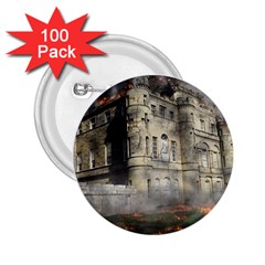 Castle Ruin Attack Destruction 2 25  Buttons (100 Pack)  by Celenk