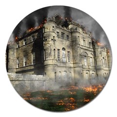 Castle Ruin Attack Destruction Magnet 5  (round) by Celenk