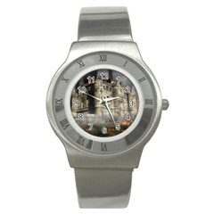 Castle Ruin Attack Destruction Stainless Steel Watch by Celenk