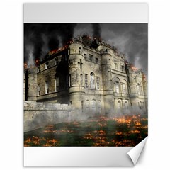 Castle Ruin Attack Destruction Canvas 36  X 48   by Celenk