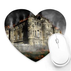 Castle Ruin Attack Destruction Heart Mousepads by Celenk