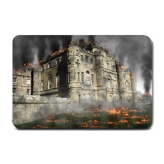 Castle Ruin Attack Destruction Small Doormat  by Celenk